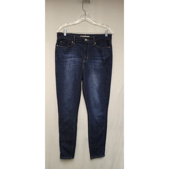 Signature Levi Strauss High Rise Skinny Blue Denim Jeans Size 8/29W - Picture 2 of 7